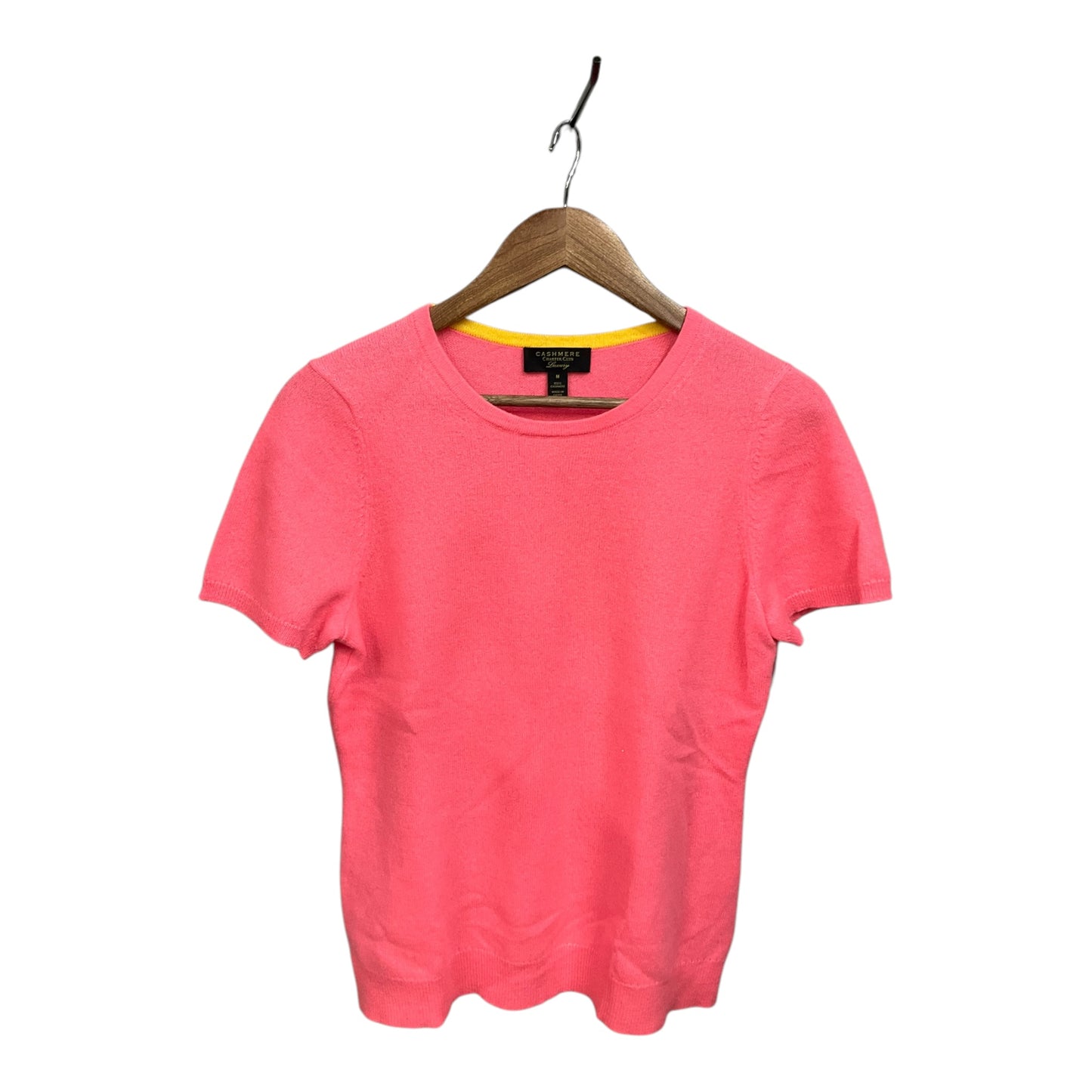 Sweater Short Sleeve By Charter Club In Pink, Size: M