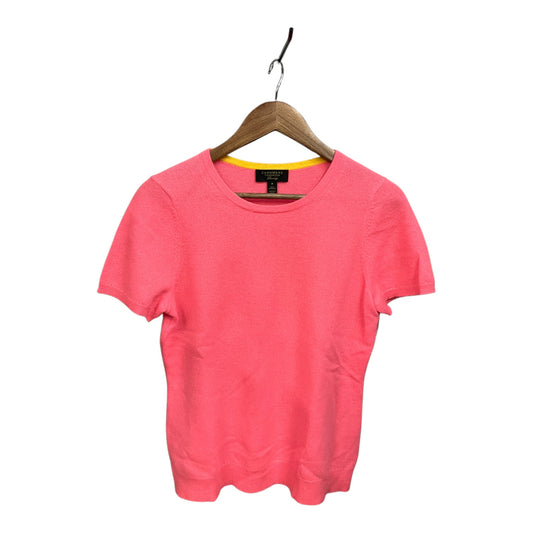 Sweater Short Sleeve By Charter Club In Pink, Size: M