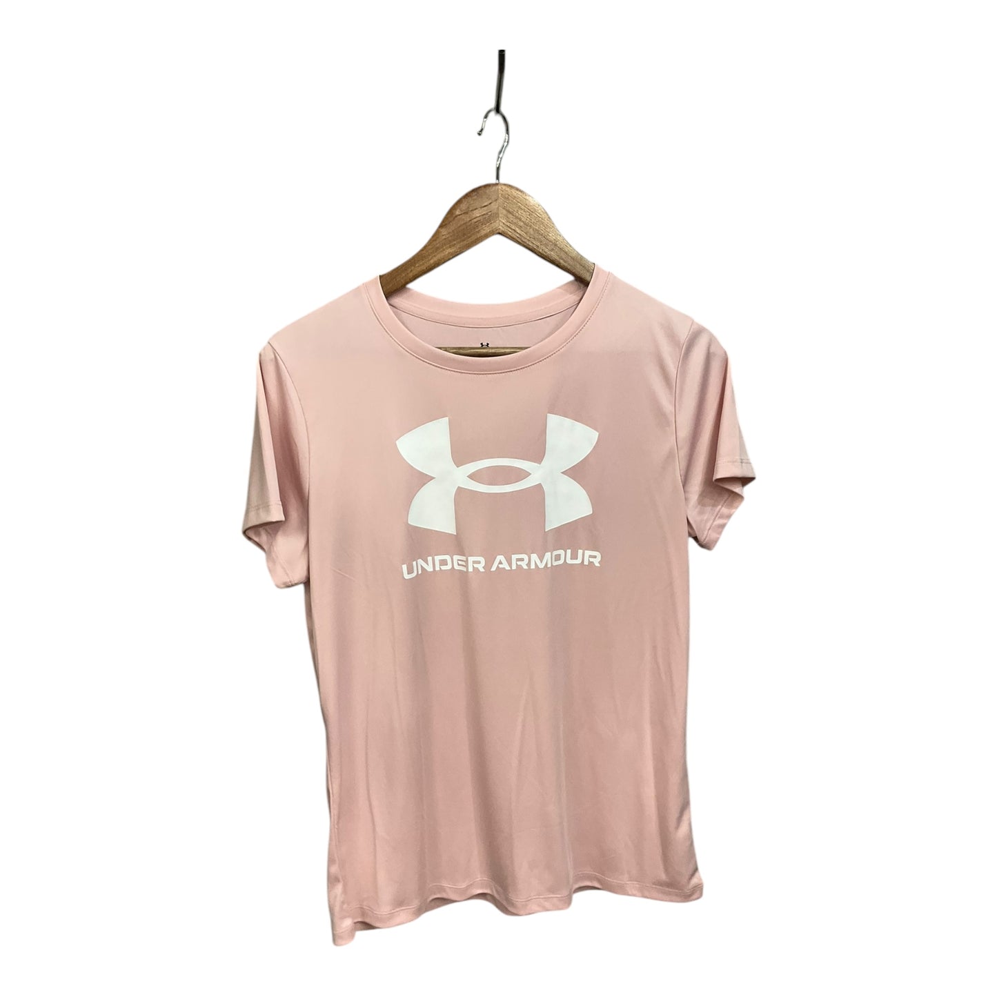 Athletic Top Short Sleeve By Under Armour In Pink, Size: M