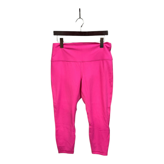 Athletic Capris By Lululemon In Pink, Size: L