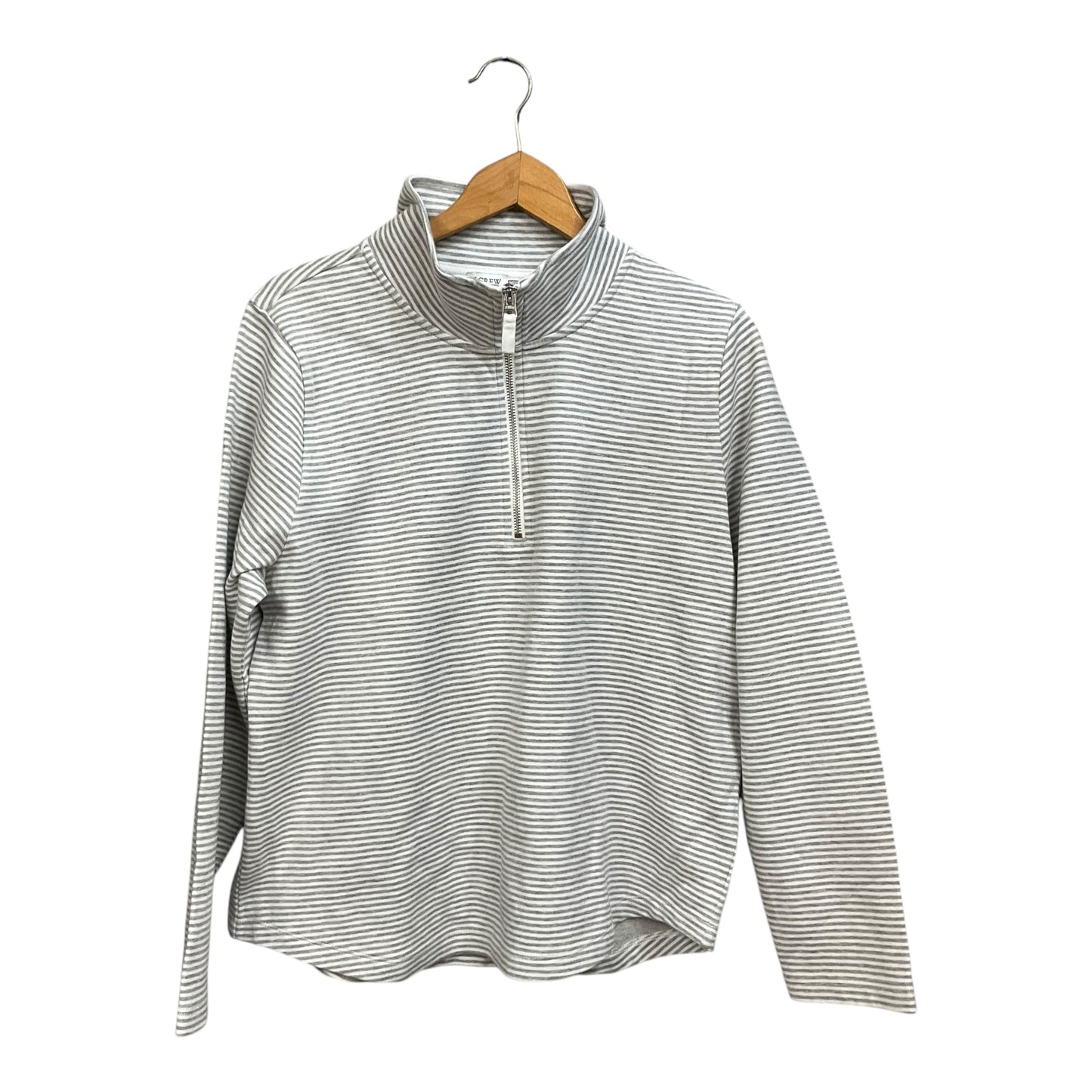 Top Long Sleeve By J. Crew In Grey & White, Size: Xl