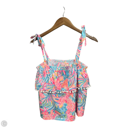 Top Sleeveless Designer By Lilly Pulitzer In Floral Print, Size: M