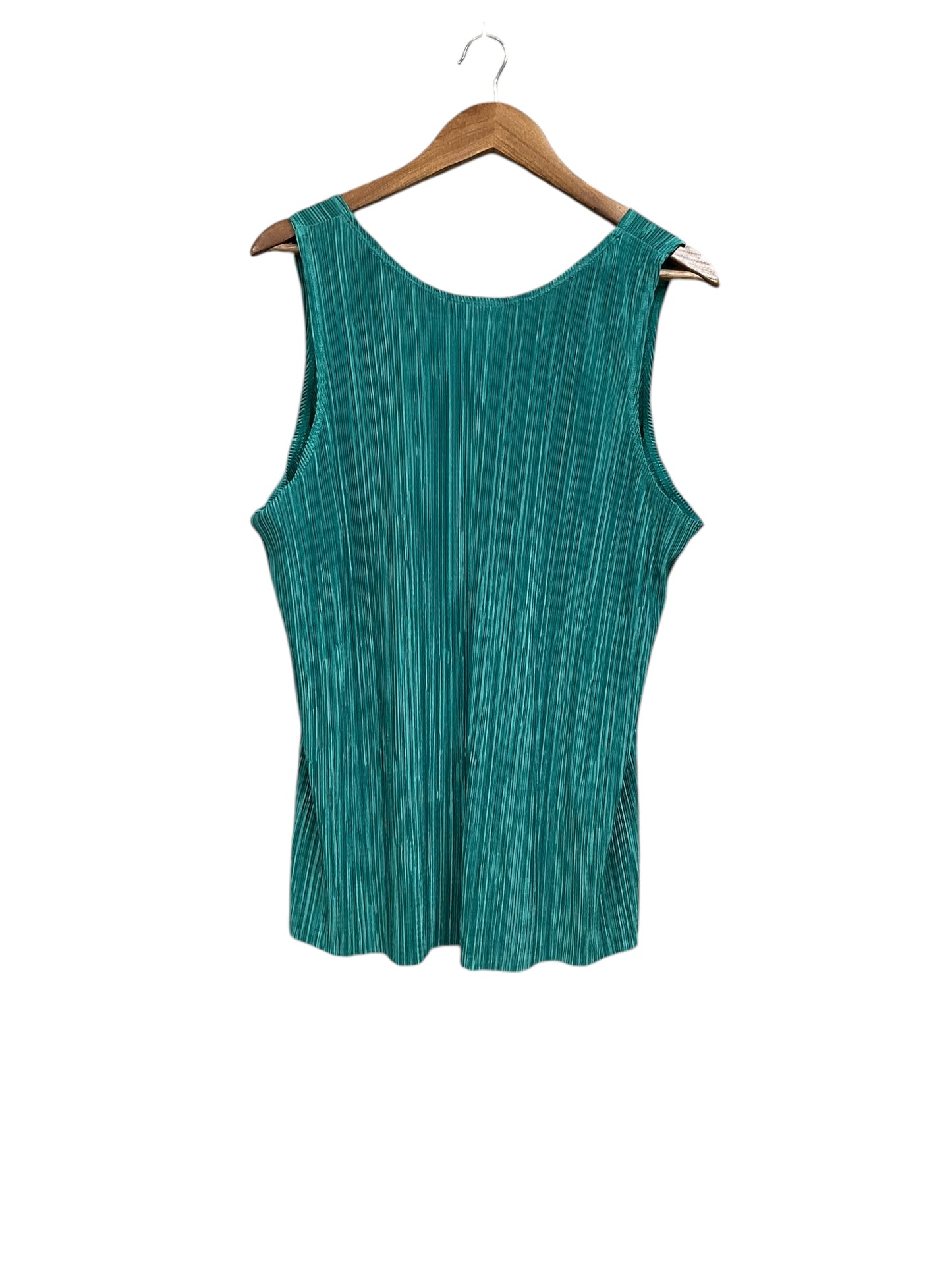 Top Sleeveless By Susan Graver In Green, Size: 2x