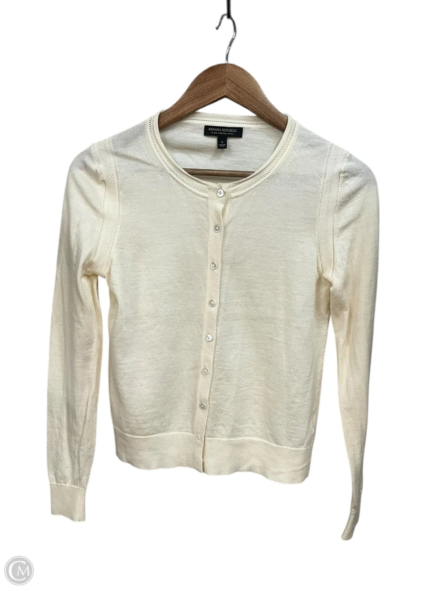 Cardigan By Banana Republic In Cream, Size: S