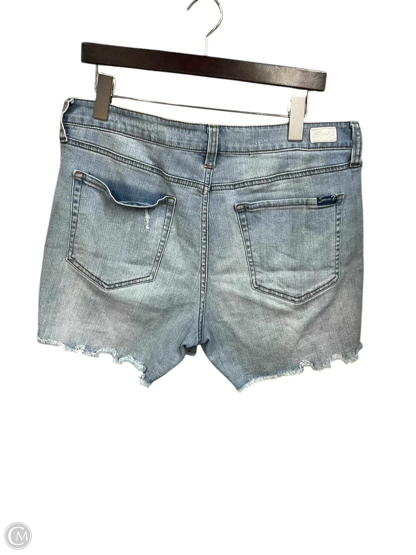 Shorts By Seven 7 In Blue Denim, Size: 14