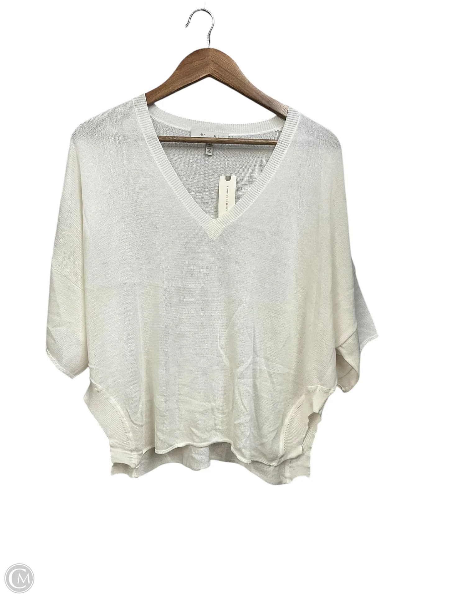 Top Short Sleeve By Eri + Ali In Cream, Size: Xs