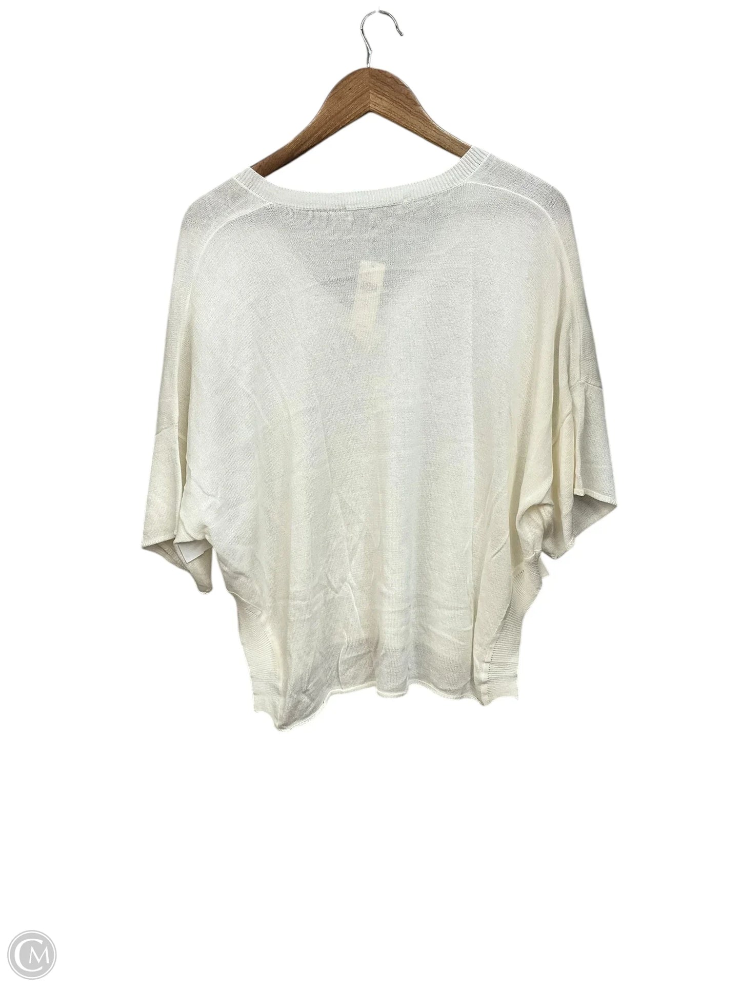 Top Short Sleeve By Eri + Ali In Cream, Size: Xs