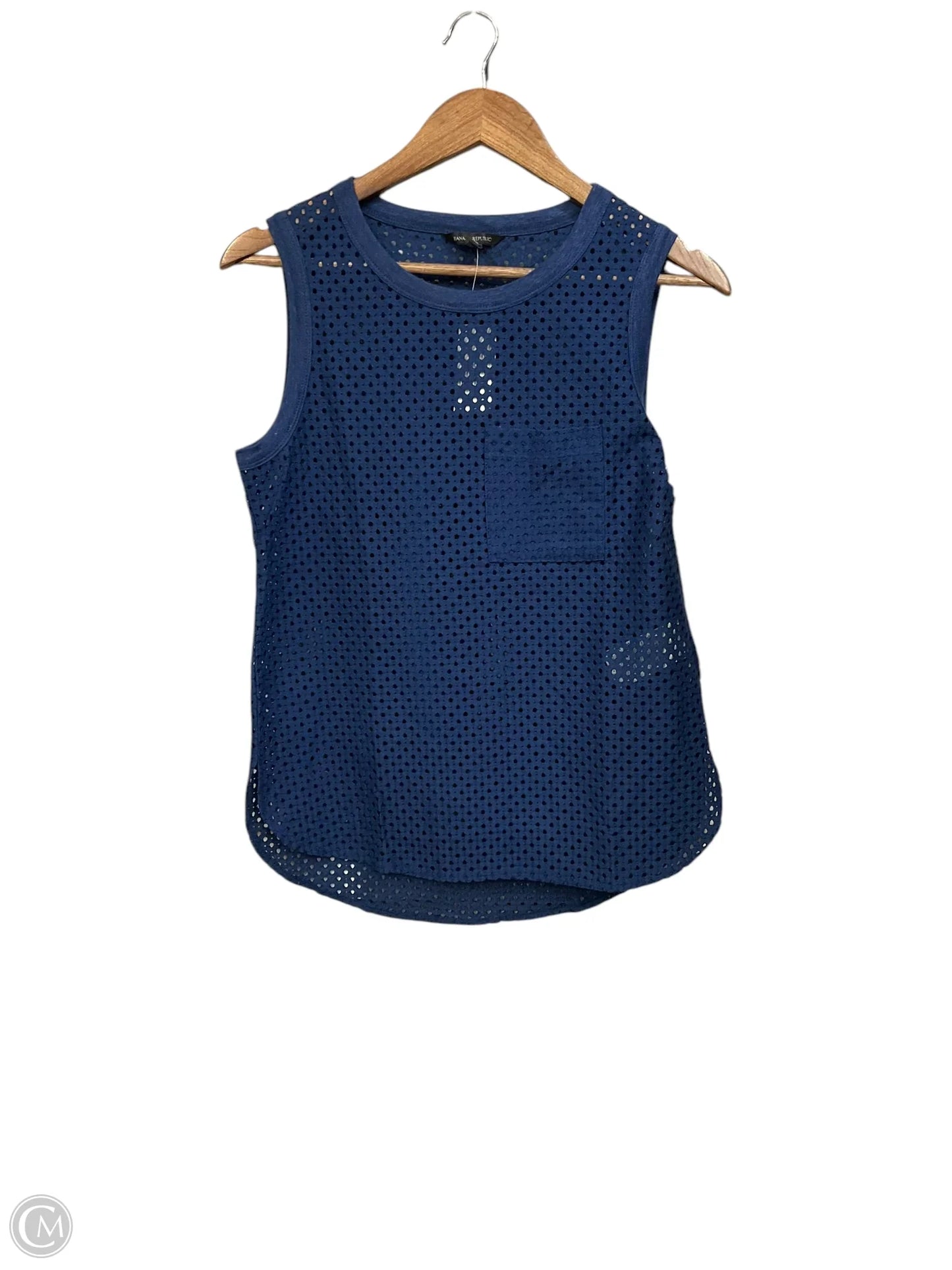 Top Sleeveless By Banana Republic In Navy, Size: S