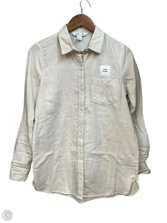 Tunic Long Sleeve By Old Navy In Beige, Size: S