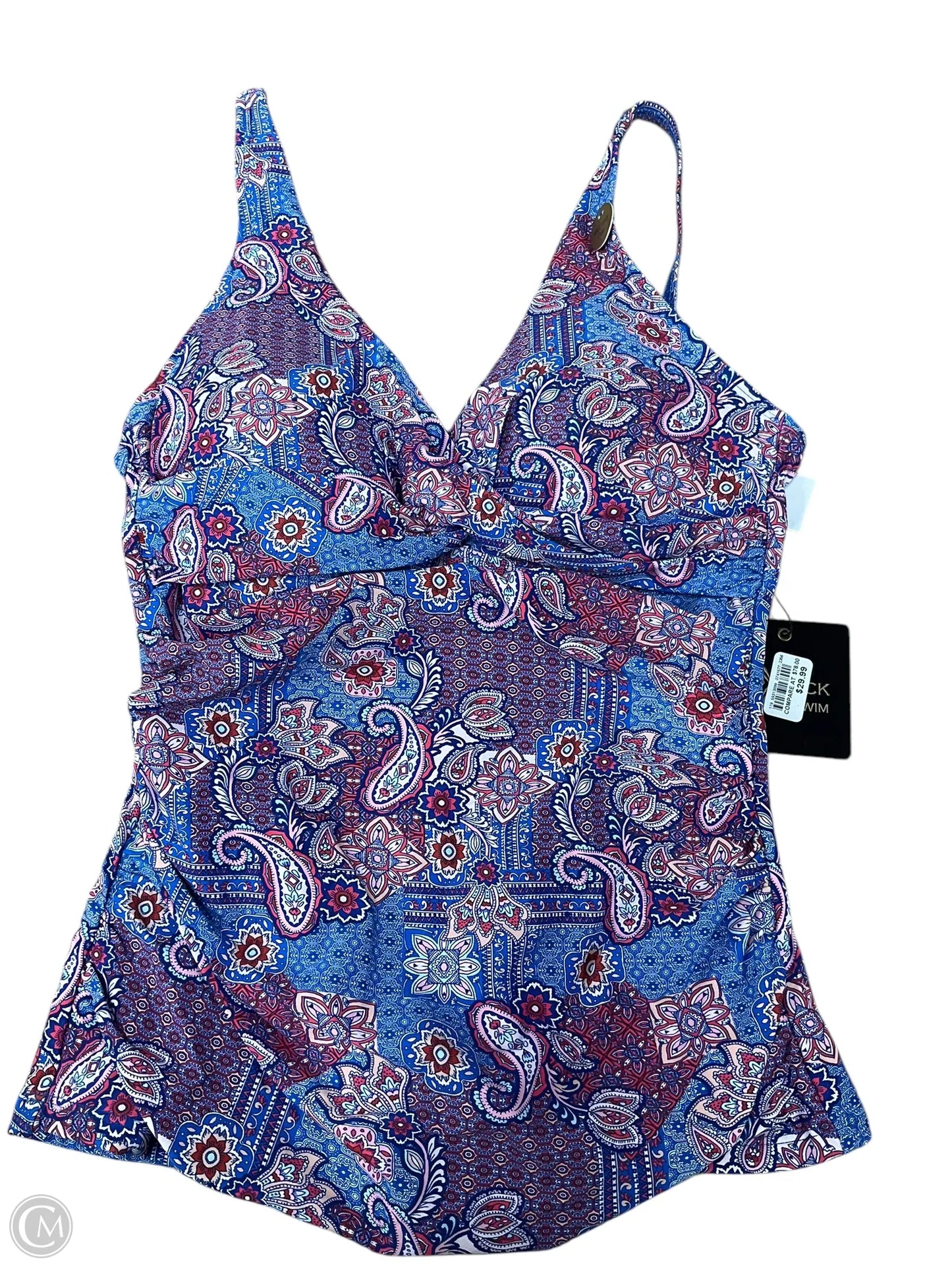 Swimsuit Top By Clothes Mentor In Floral Print, Size: 2x