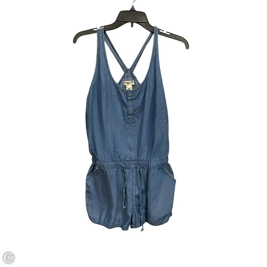 Romper By Indigo Rein In Blue Denim, Size: M
