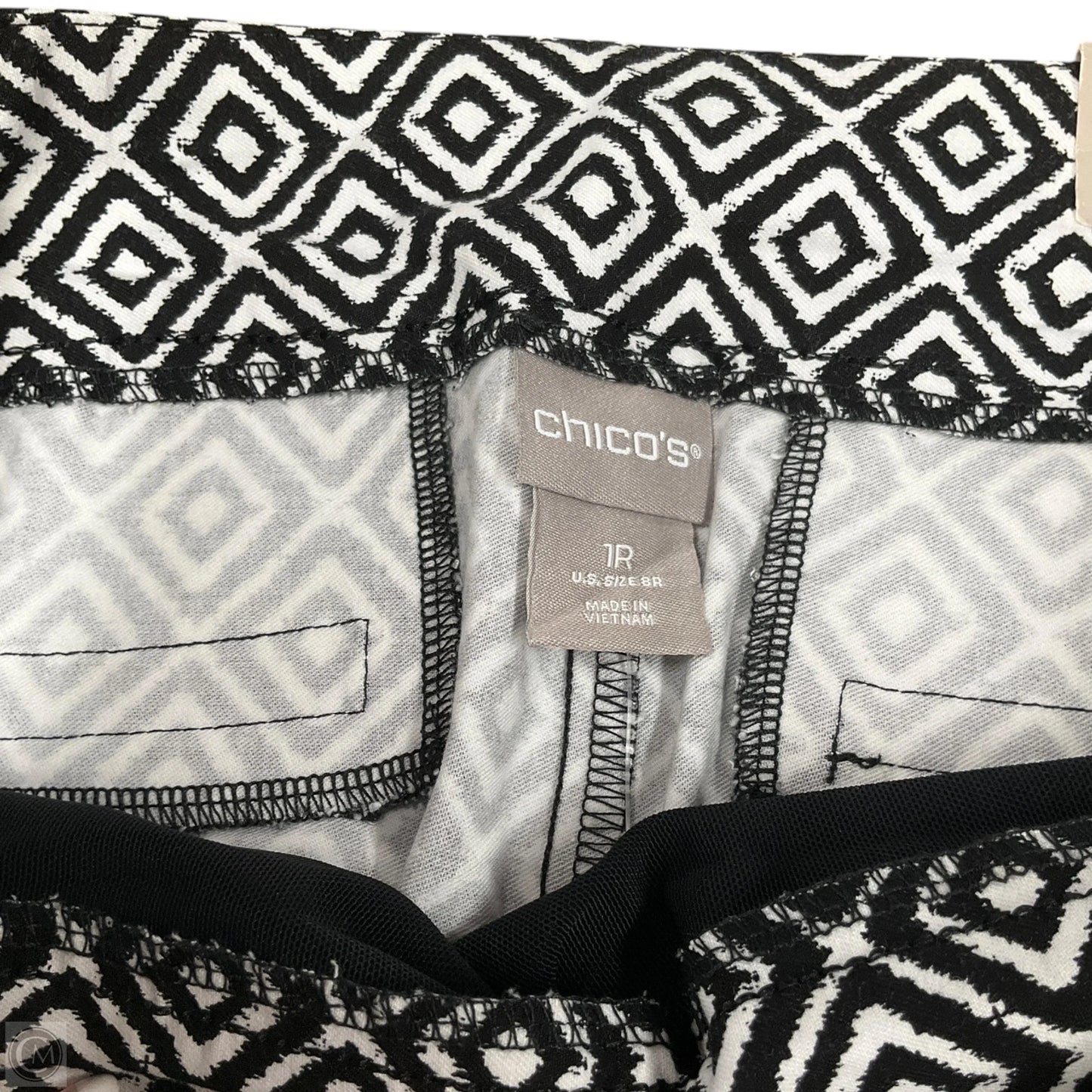 Pants Dress By Chicos In Geometric Pattern, Size: 8