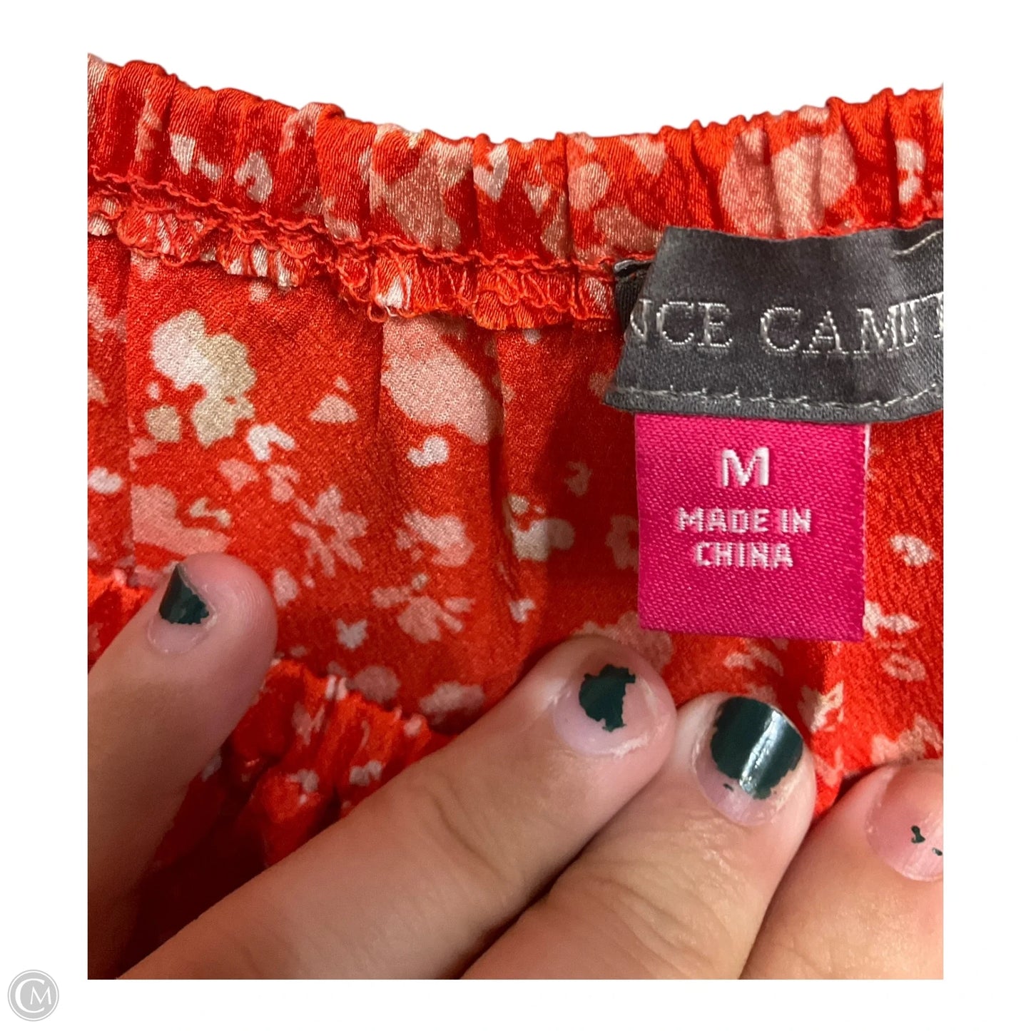 Blouse 3/4 Sleeve By Vince Camuto In Floral Print, Size: M