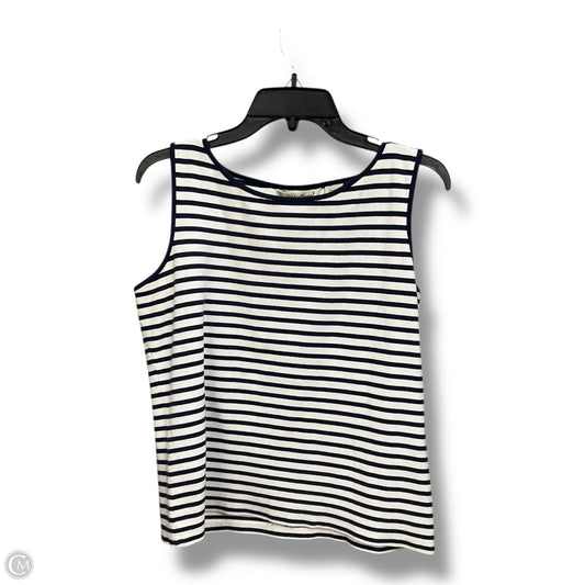 Top Sleeveless By Eddie Bauer In Striped Pattern, Size: L
