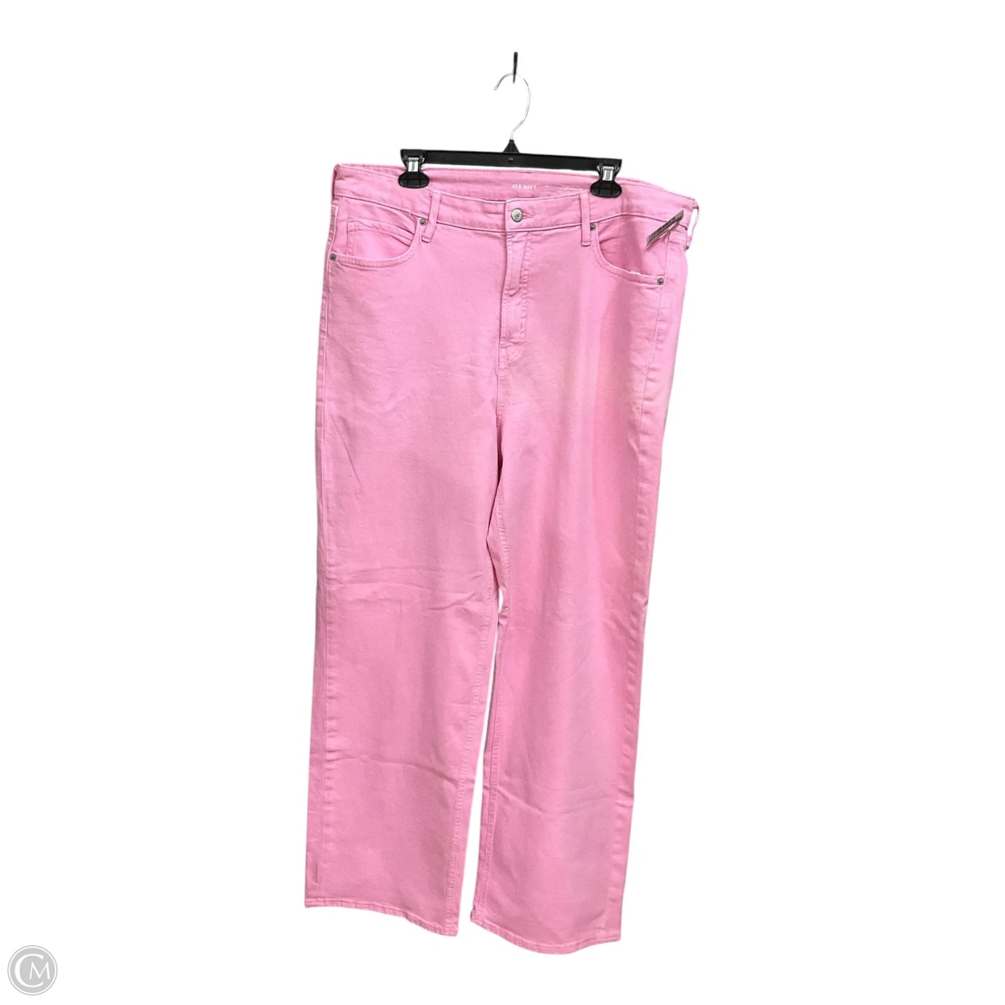 Jeans Wide Leg By Old Navy In Pink Denim, Size: 18