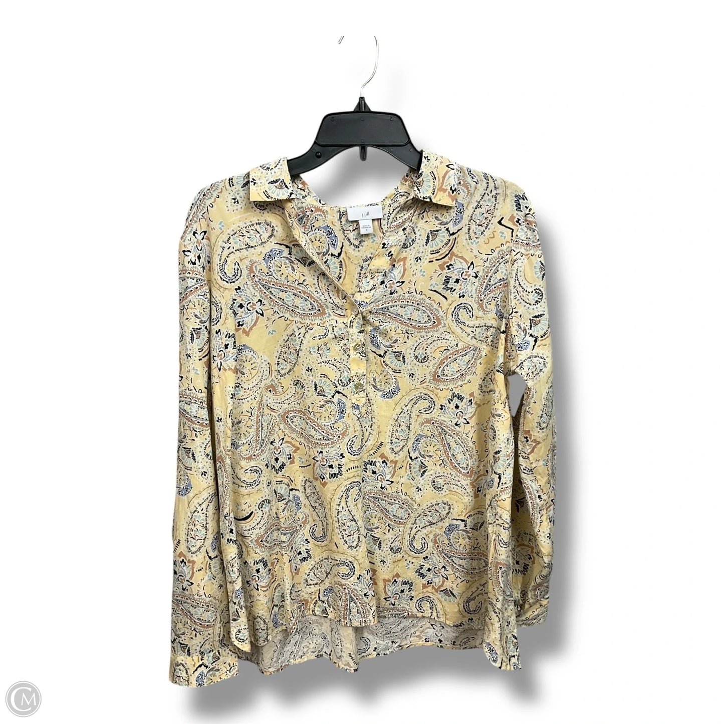 Top Long Sleeve By J. Jill In Paisley Print, Size: M