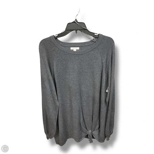 Top Long Sleeve By Lc Lauren Conrad In Grey, Size: Xxl
