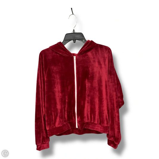 Sweatshirt Hoodie By Cme In Maroon, Size: Xl