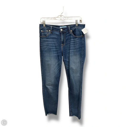 Jeans Skinny By 7 For All Mankind In Blue Denim, Size: 4