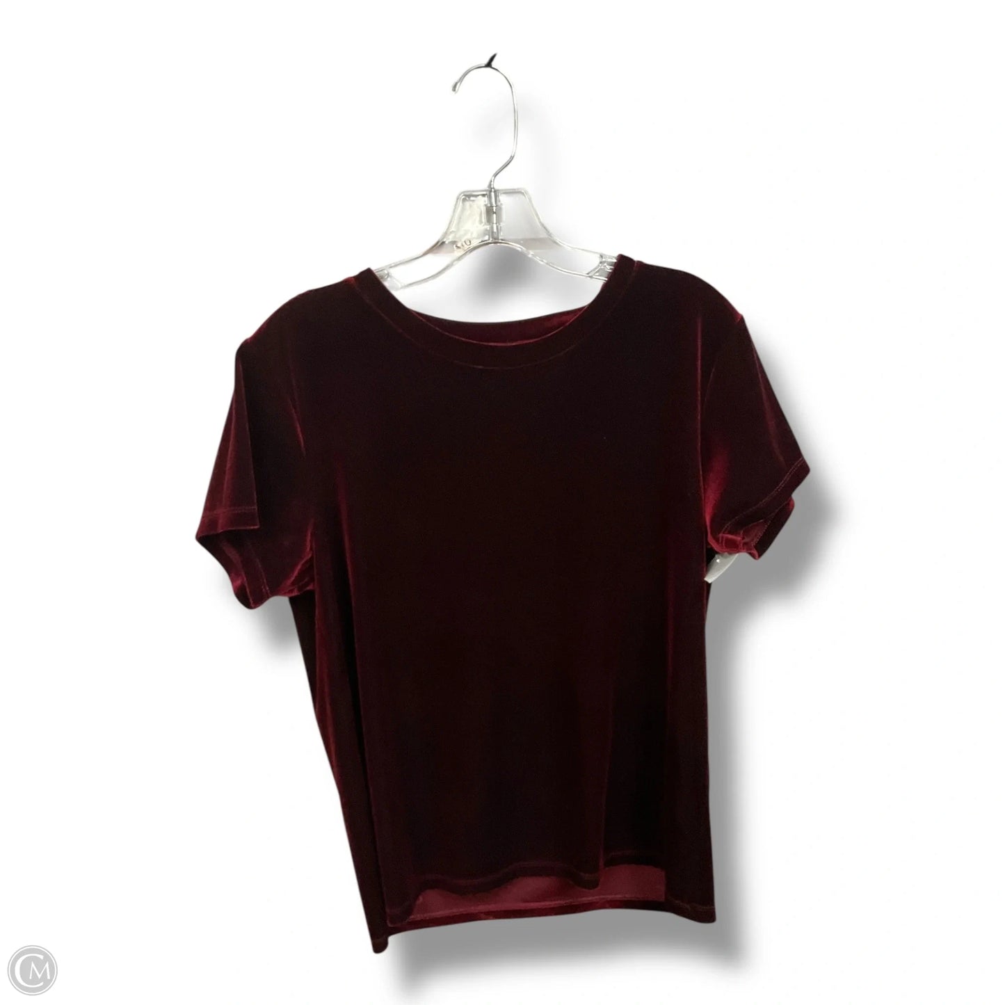 Top Short Sleeve By Abercrombie And Fitch In Maroon, Size: S