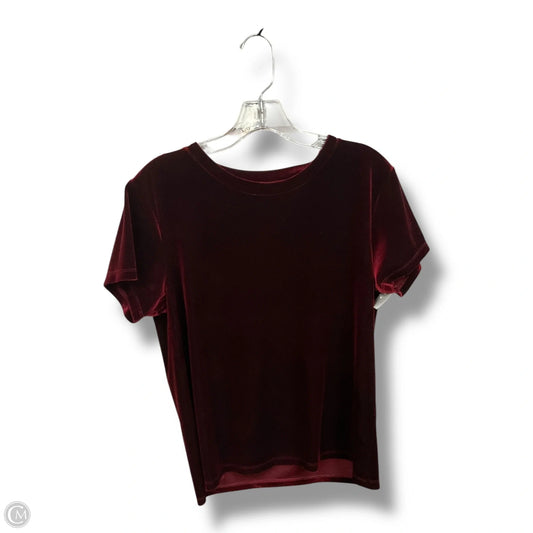 Top Short Sleeve By Abercrombie And Fitch In Maroon, Size: S