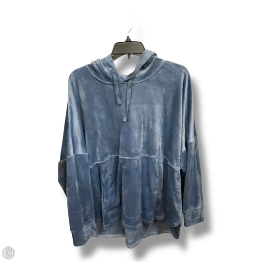 Sweatshirt Hoodie By Donna Karan In Blue, Size: Xl