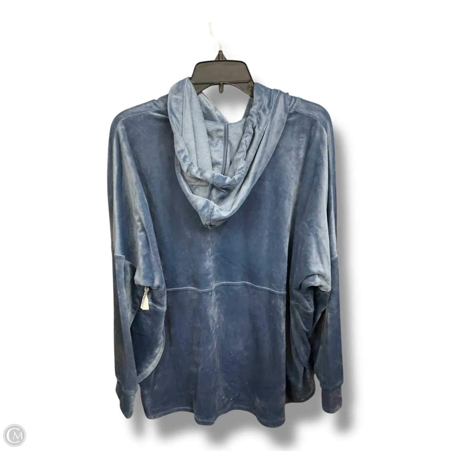 Sweatshirt Hoodie By Donna Karan In Blue, Size: Xl