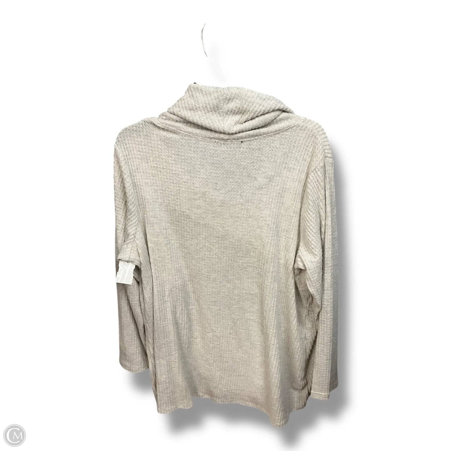 Top Long Sleeve By Agb In Cream, Size: 2x