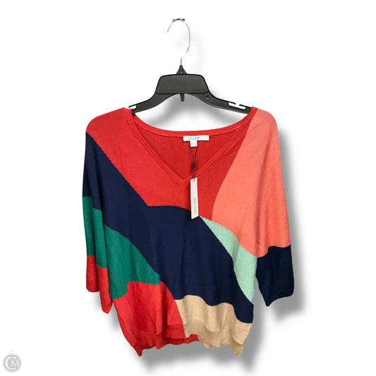 Sweater Short Sleeve By Chicos In Multi-colored, Size: L