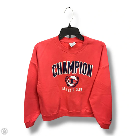 Sweatshirt Crewneck By Champion In Coral, Size: M