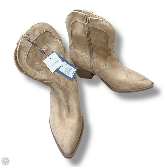 Boots Ankle Heels By Universal Thread In Tan, Size: 8