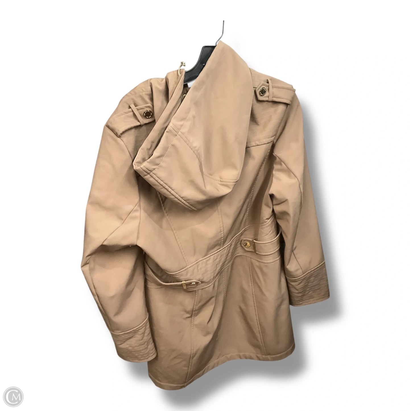 Coat Trench Coat By Via Spiga In Tan, Size: Xl
