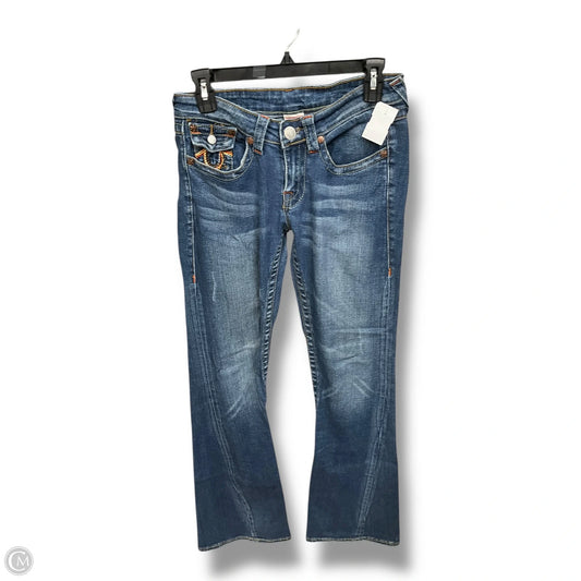 Jeans Boot Cut By True Religion In Blue Denim, Size: 4