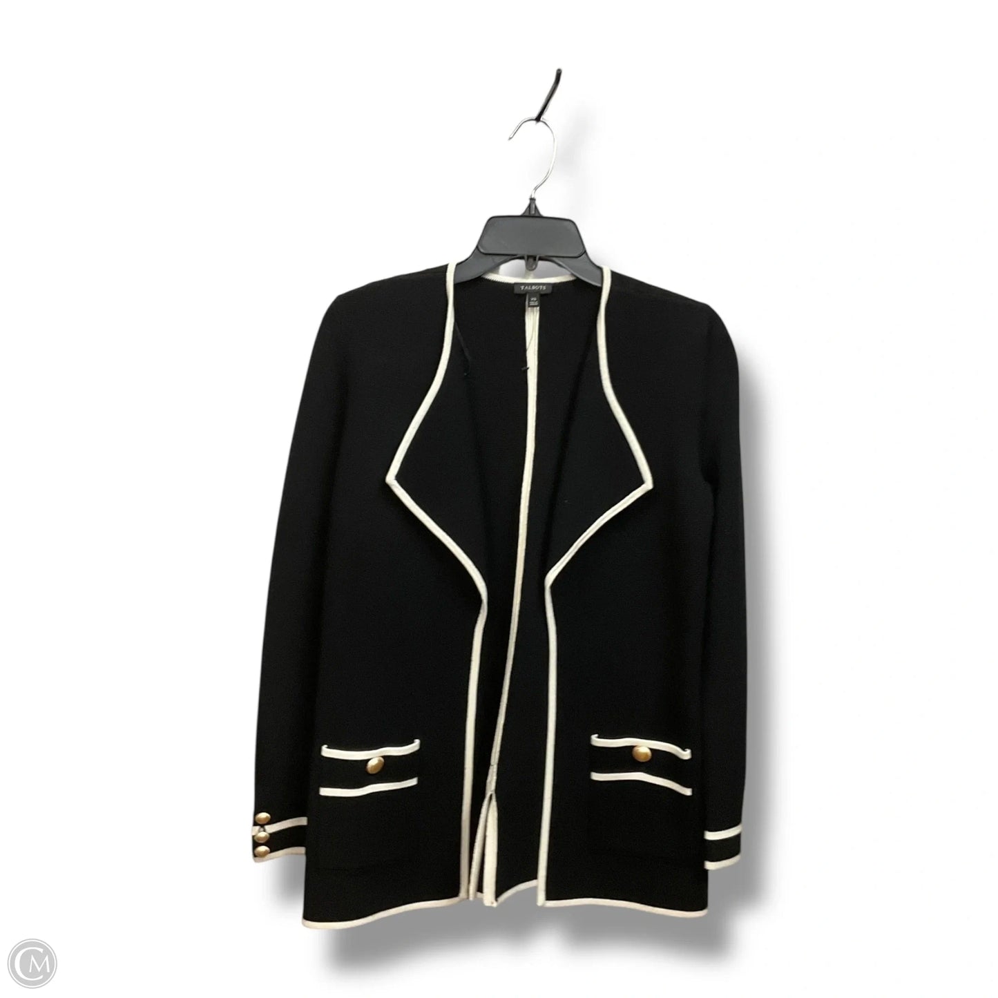 Blazer By Talbots In Black & Cream, Size: Xs