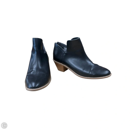 Boots Ankle Heels By Clothes Mentor In Black, Size: 9.5