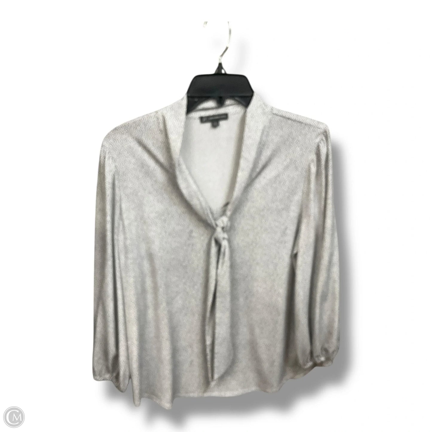 Top Long Sleeve By Adrianna Papell In Polkadot Pattern, Size: L