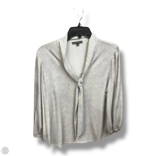 Top Long Sleeve By Adrianna Papell In Polkadot Pattern, Size: L