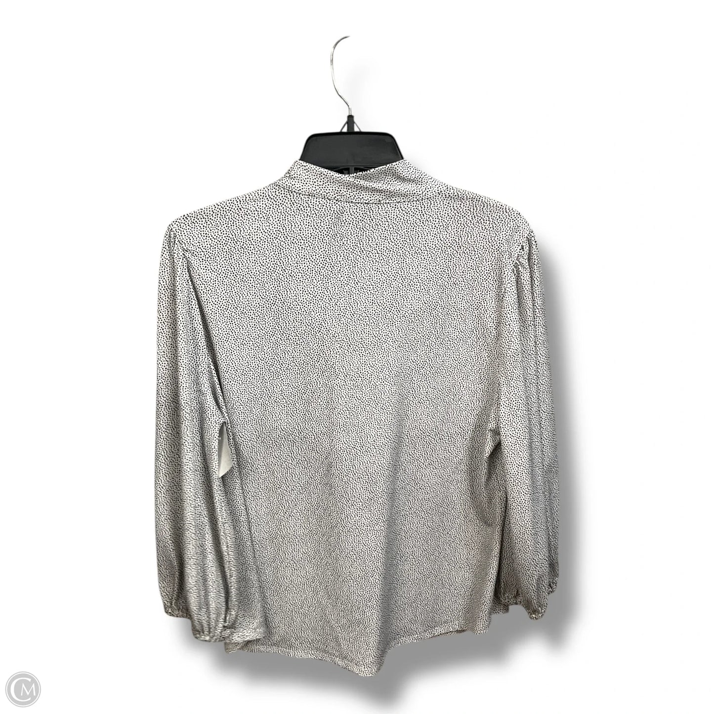 Top Long Sleeve By Adrianna Papell In Polkadot Pattern, Size: L