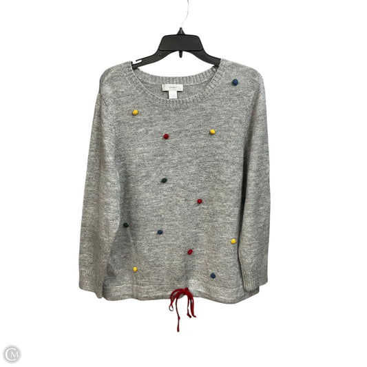 Sweater By Cj Banks In Grey, Size: Xl