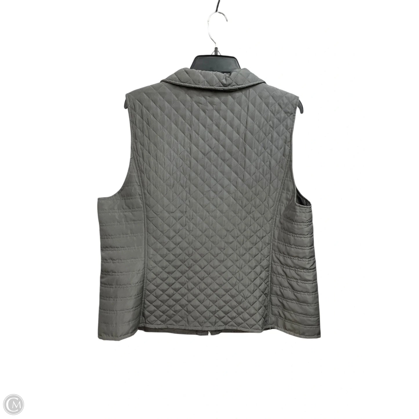 Vest Puffer & Quilted By Cj Banks In Grey, Size: 1x