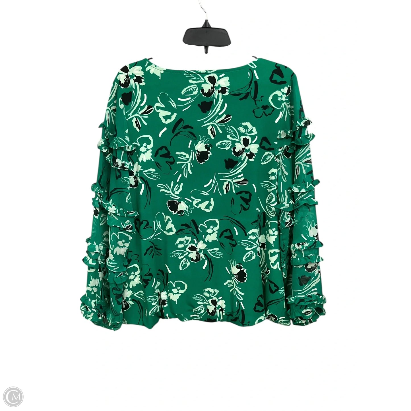 Blouse 3/4 Sleeve By Alfani In Green, Size: 1x