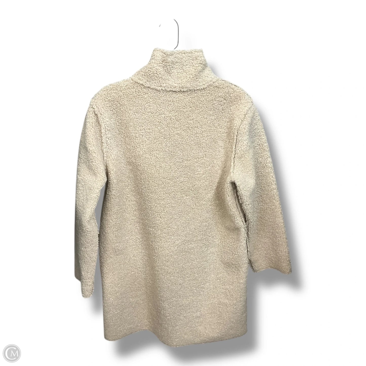 Coat Faux Fur & Sherpa By Velvet In Cream, Size: S