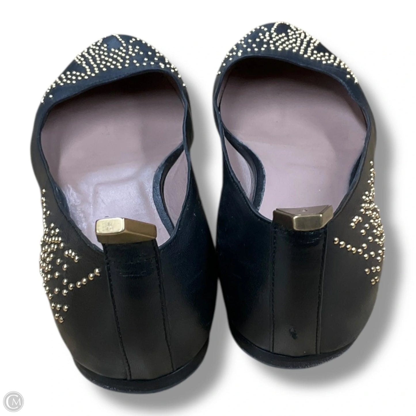 Shoes Flats By Cma In Black & Gold, Size: 7.5