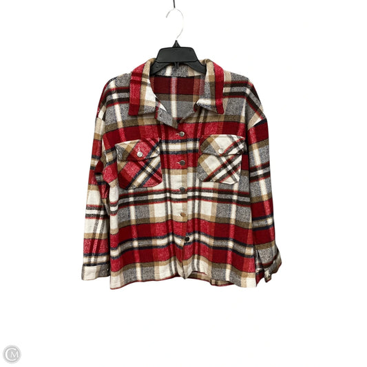 Jacket Shirt By Clothes Mentor In Plaid Pattern, Size: M