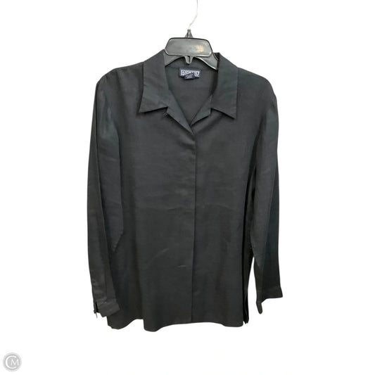 Blouse Long Sleeve By Lands End In Black, Size: L
