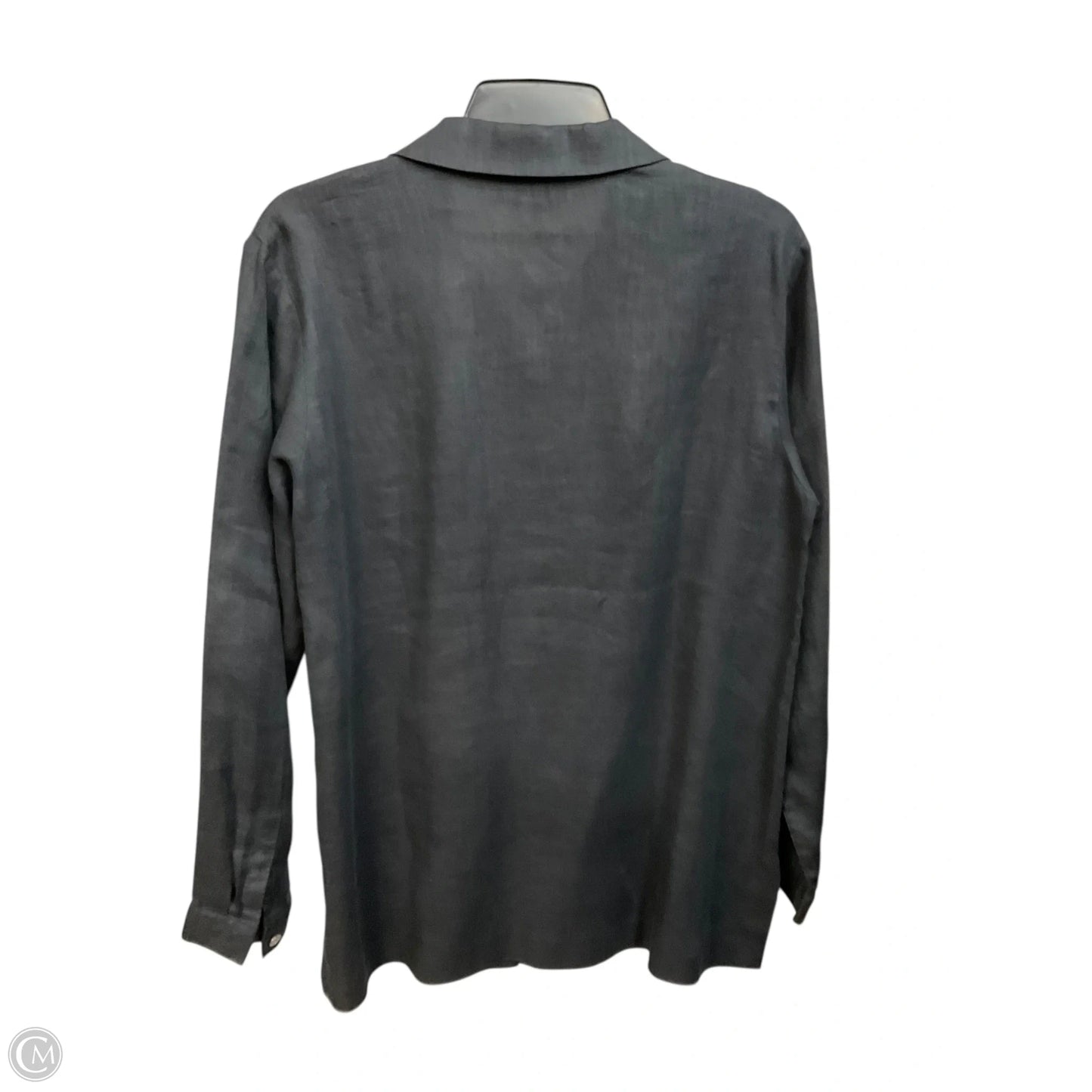 Blouse Long Sleeve By Lands End In Black, Size: L
