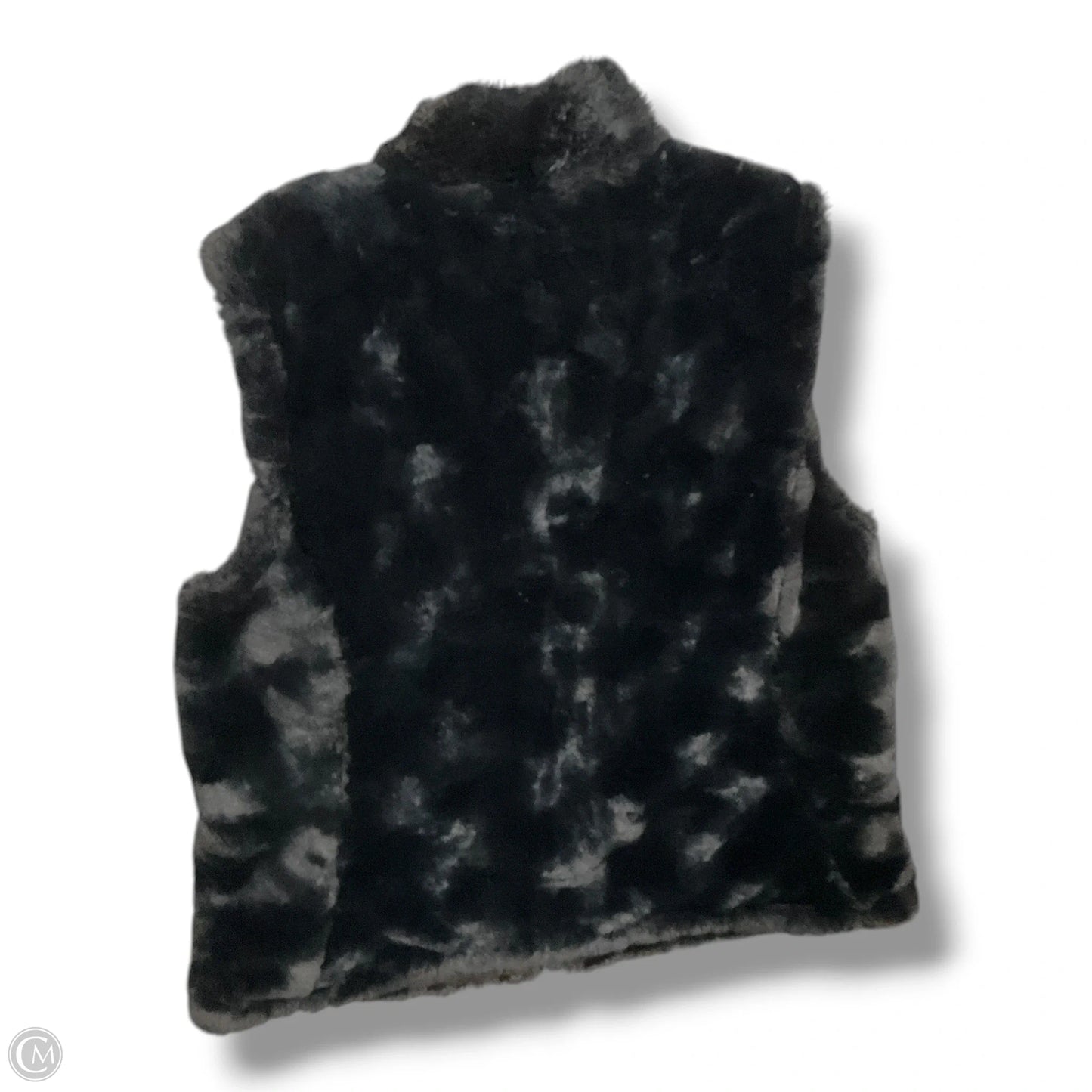 Vest Faux Fur & Sherpa By Clothes Mentor In Black, Size: L
