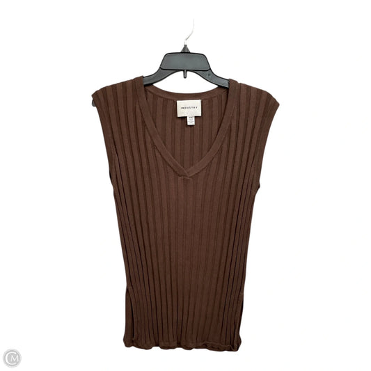 Vest Sweater By Industry In Brown, Size: M