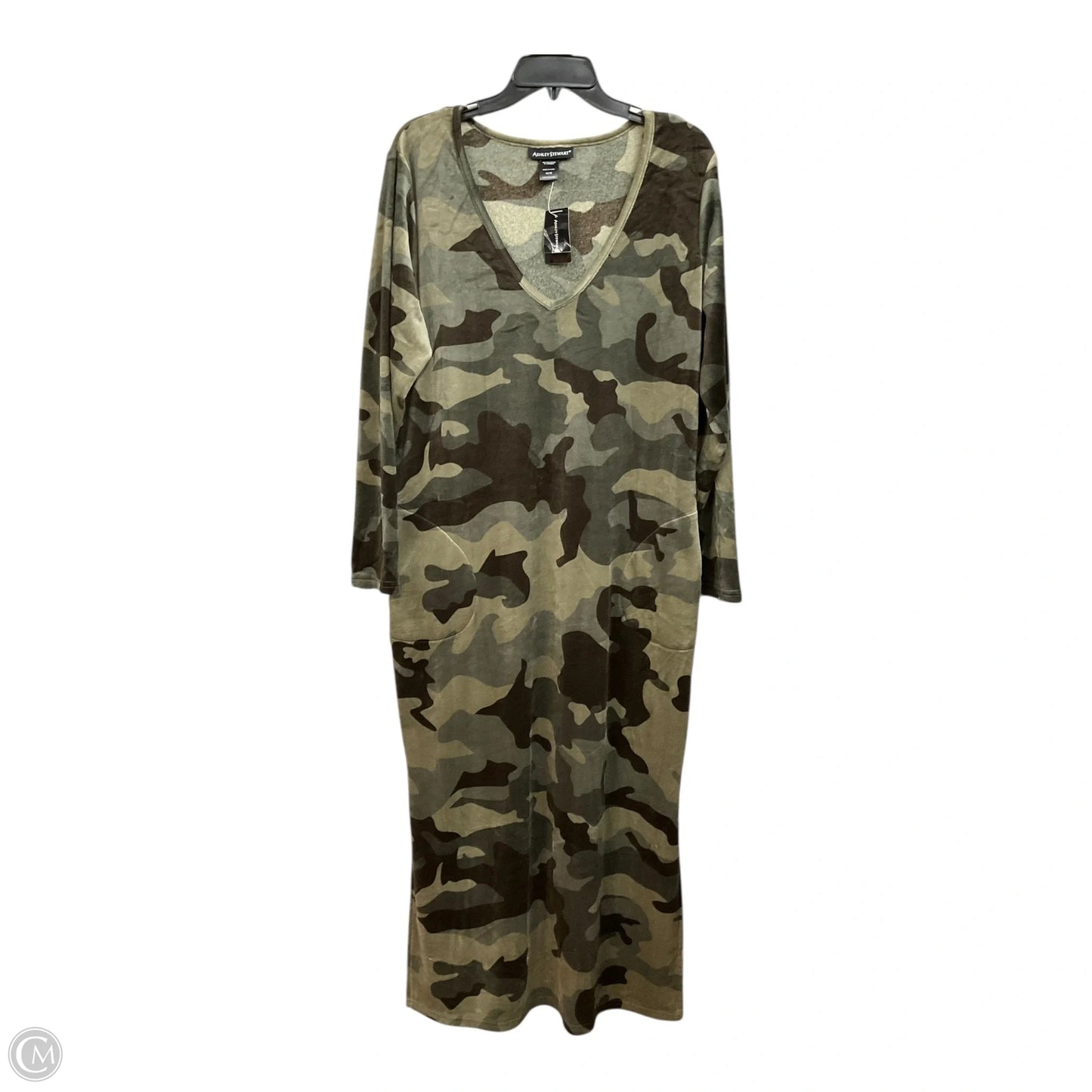 Dress Casual Maxi By Ashley Stewart In Camouflage Print, Size: Xl