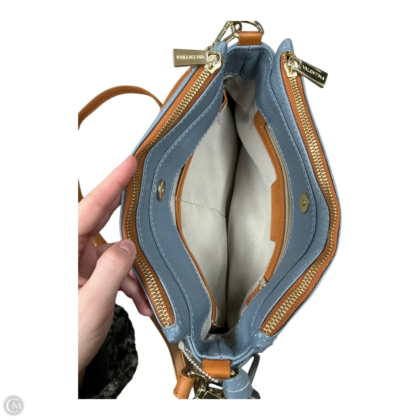 Crossbody Leather By Valentina, Size: Small